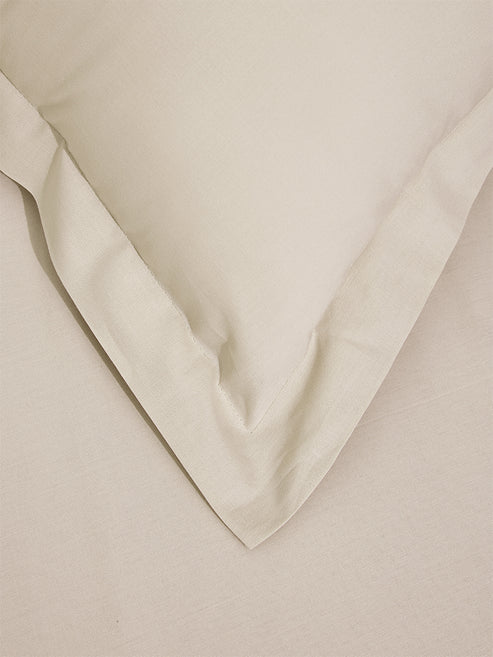 Taupe 100% Cotton Single Flat Bed Sheet with Pillow Cover – 140 TC