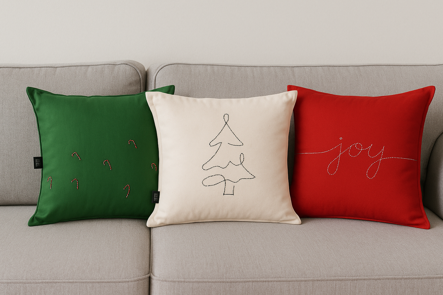 Set of 3 Christmas Cushion Covers – Festive Collection (₹1050)